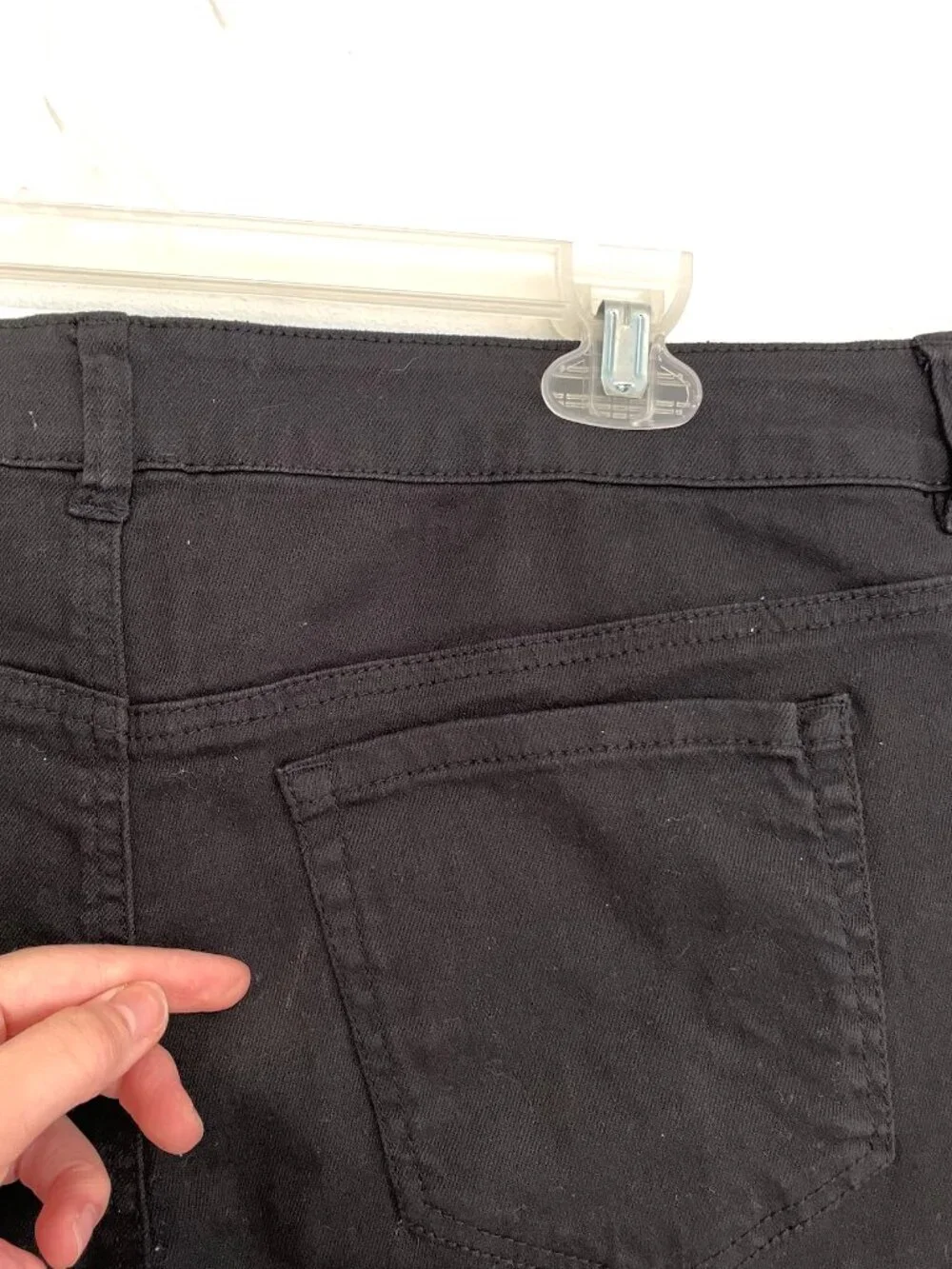 NEW NWT REFUGE Hi-Rise Cheeky Jean Shorts Black High Waisted 5